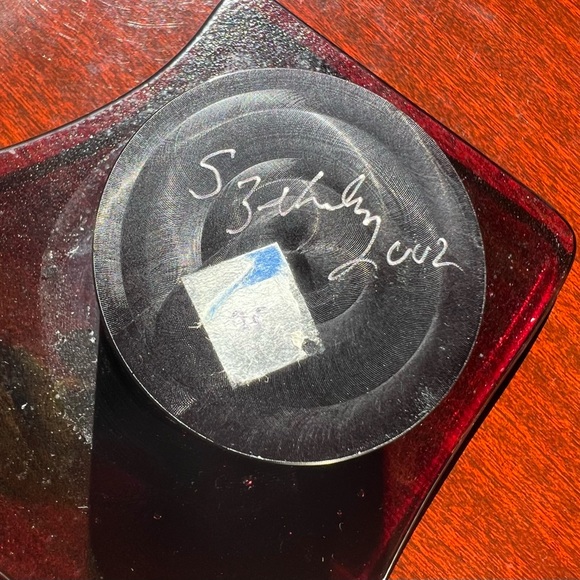 Artist Shelly Szekely Handcrafted glass Fused Dichroic Glass incense holder - Picture 5 of 9